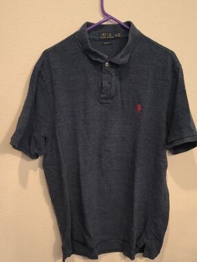 Polo by Ralph Lauren Navy Heather Polo Classic Cotton Men's XL